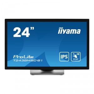 Iiyama ProLite T2438MSC-B1 - LED - 24 (23.8 visible) - pantalla t&aacute;ctil - 1920 x 1080 Full HD (1080p) - IPS - 600 cd/m&sup2; -