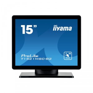 Iiyama ProLite T1521MSC-B2 - LED - 15 - pantalla t&aacute;ctil - 1024 x 768 - TN - 370 cd/m&sup2; - 800:1 - 8 ms - HDMI, VGA - altav
