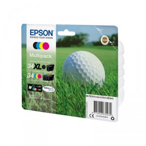 Epson 34 Multipack - Paquete de 4 - negro, amarillo, ci&aacute;n, magenta - original - cartucho de tinta - para WorkForce Pro WF-3720,