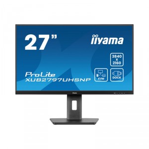 Iiyama ProLite XUB2797UHSNP-B1 - LED - 27 - 3840 x 2160 4K @ 60 Hz - IPS - 350 cd/m&sup2; - 1300:1 - 4 ms - HDMI, DisplayPort