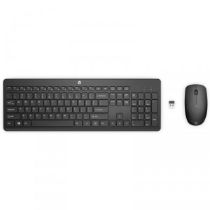 HP 235 - Juego de y rat&oacute;n - dise&ntilde;o de 3 zonas, recorrido bajo de las teclas - full size - inal&aacute;mbrico - 2.4 GHz - espa&ntilde;o