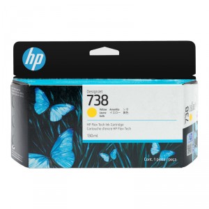 HP 738 - 130 ml - amarillo - original - DesignJet - cartucho de tinta - para DesignJet T950