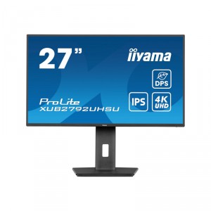 Iiyama ProLite XUB2792UHSU-B6 - LED - 27 - 3840 x 2160 4K @ 60 Hz - IPS - 350 cd/m&sup2; - 1300:1 - 4 ms - HDMI, DisplayPort,