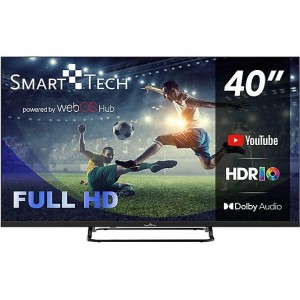 TV LED 40" - SMART TECH 40FN01V3, Full-HD, DVB-T2 (H.265), Negro