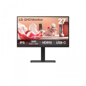 LG 27BA75QB-B - LED - 27 - 2560 x 1440 QHD @ 100 Hz - IPS - 350 cd/m&sup2; - 1000:1 - HDR10 - 5 ms - HDMI, DisplayPort, USB-C