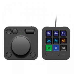 Logitech Master Series MX Creative Console - Conjunto de y de marcaci&oacute;n - retroiluminaci&oacute;n - USB-C - grafito