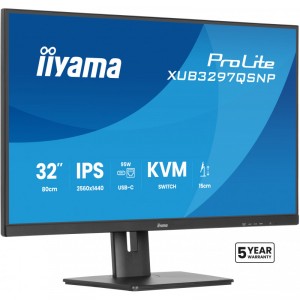 Iiyama ProLite XUB3297QSNP-B1 - LED - 32 (31.5 visible) - 2560 x 1440 QHD @ 100 Hz - IPS - 350 cd/m&sup2; - 1000:1 - 1 ms - H