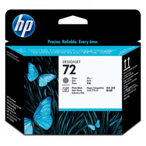HP Cabezal de impresi&oacute;n negro fotogr&aacute;fico y gris HP 72