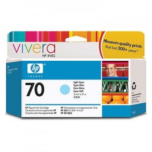 HP Cartucho de tinta cian claro HP 70 de 130 ml