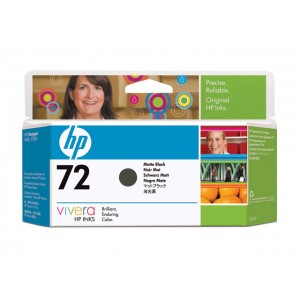 HP Cartucho de tinta negra mate HP 72 de 130 ml.