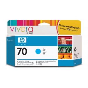 HP Cartucho de tinta cian de 130 ml HP 70