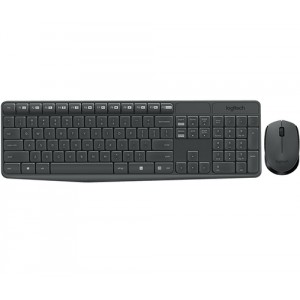 Logitech MK235 RF inal&aacute;mbrico Portugu&eacute;s Negro teclado