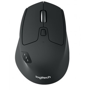 Logitech M720 Triathlon Bluetooth &Oacute;ptico 1000DPI mano derecha Negro, Color blanco rat&oacute;n