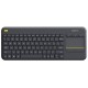 Logitech K400 Plus RF inalámbrico QWERTY Holandés Negro teclado