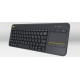 Logitech K400 Plus RF inalámbrico QWERTY Holandés Negro teclado