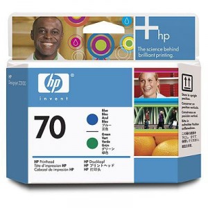 HP 70 BLUE AND GREEN PRINTHEAD SUPL