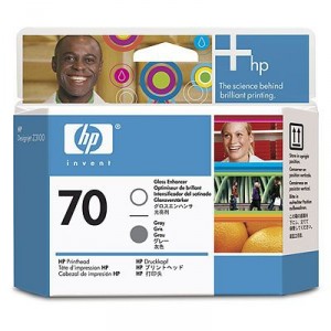 HP Cabezal impresi&oacute;n gris y realzador del satinado HP 70