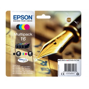 Epson C13T16264012 Negro, Cian, Magenta, Blanco cartucho de tinta