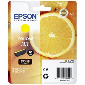 Epson C13T33444022 4.5ml 300p&aacute;ginas Amarillo cartucho de tinta