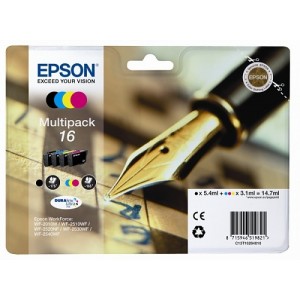 Epson C13T16264022 3.1ml 5.4ml 175p&aacute;ginas 165p&aacute;ginas Negro, Cian, Magenta, Amarillo cartucho de tinta