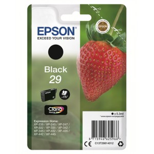 Epson C13T29814012 5.3ml 175p&aacute;ginas Negro cartucho de tinta