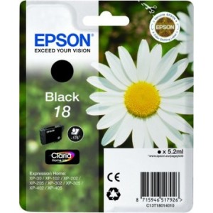 Epson C13T18014022 5.2ml 175p&aacute;ginas Negro cartucho de tinta
