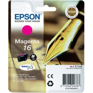 Epson C13T16234022 3.1ml 165p&aacute;ginas Magenta cartucho de tinta