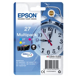Epson C13T27054012 3.6ml 300p&aacute;ginas Cian, Magenta, Amarillo cartucho de tinta