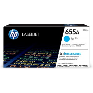 HP Cartucho de t&oacute;ner Original LaserJet 655A cian