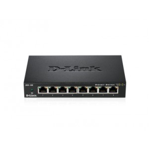 D-Link DGS-108 - Switch - 8 puertos 10/100/1000 - sobremesa, metallic