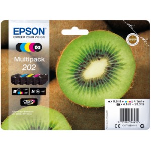 Epson Multipack 202 4.1ml 6.9ml 250p&aacute;ginas 300p&aacute;ginas Negro, Cian, Magenta, Foto negro, Amarillo cartucho de tinta
