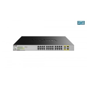 D-Link DGS-1026MP No administrado Gigabit Ethernet (10/100/1000) Energ&iacute;a sobre Ethernet (PoE) Negro, Gris switch