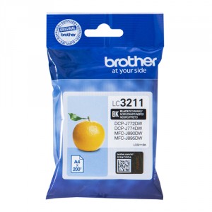 Brother LC-3211BK 200p&aacute;ginas Negro cartucho de tinta