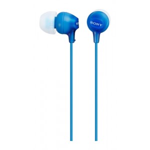 Sony MDR-EX15AP Dentro de o&iacute;do Binaural Al&aacute;mbrico Azul auriculares para m&oacute;vil