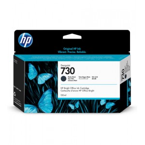 HP 730 130-ml Matte Black DesignJet 130ml Negro mate cartucho de tinta